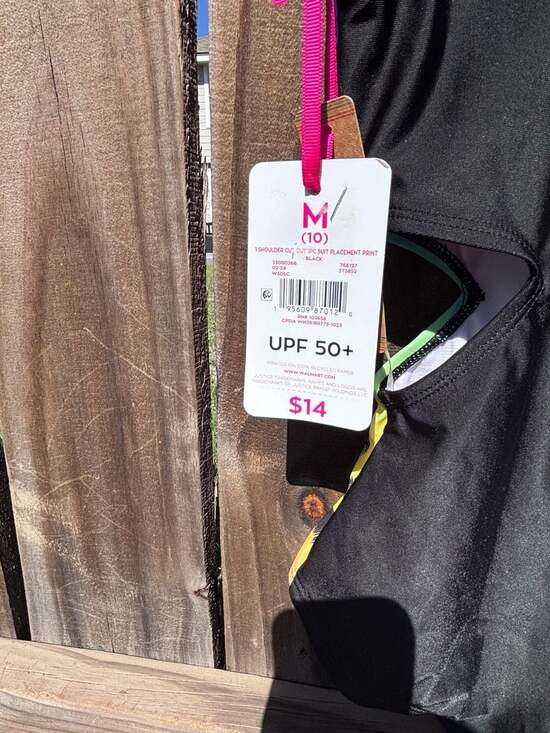 Girls Sport Surf Club One-Shoulder Cut-Out One Piece Swimsuit Size M (10) NWT - Picture 10 of 12